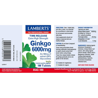 Lamberts Ginkgo 6000mg