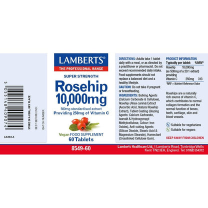 Lamberts Rosehip 10,000mg 60 Tablets