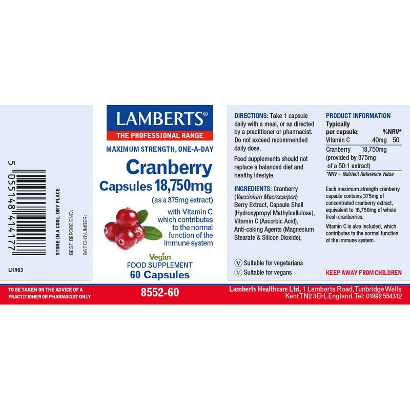Lamberts Cranberry 18,750mg 60 Capsules