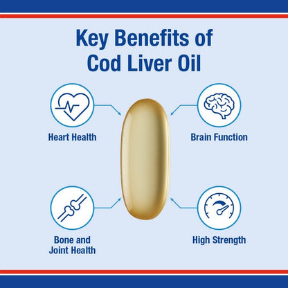 Lamberts Cod Liver Oil 1000mg (Epa 144mg/Dha 107mg) 180 Capsules