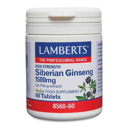 Lamberts Siberian Ginseng 1500mg 60 Tablets