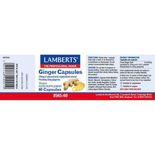 Lamberts Ginger Capsules 60 Capsules