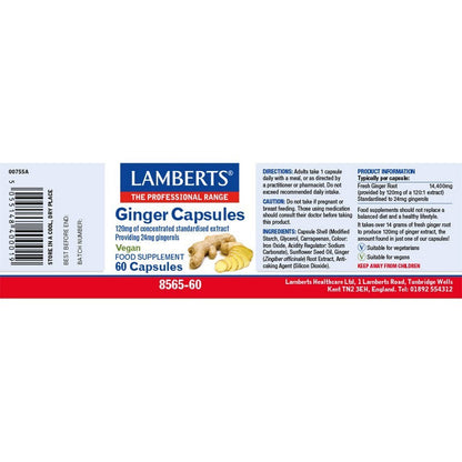 Lamberts Ginger Capsules 60 Capsules
