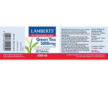 Lamberts Green Tea 5000mg (Providing 250mg Catechins) 60 Tablets