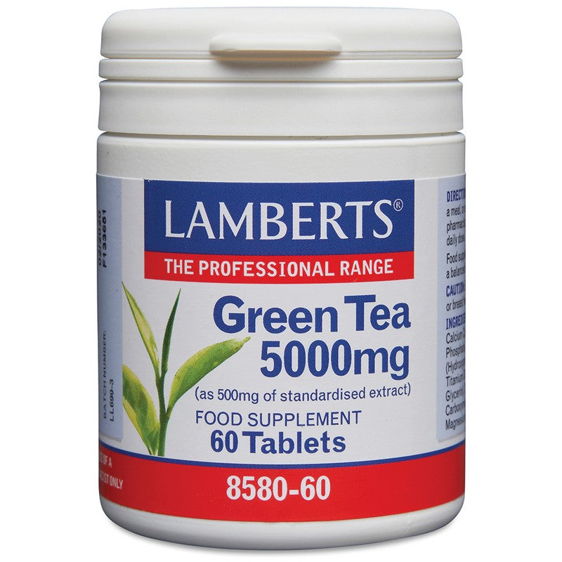 Lamberts Green Tea 5000mg (Providing 250mg Catechins) 60 Tablets