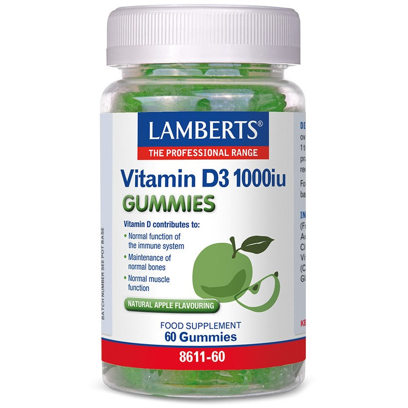 Lamberts Vitamin D Gummies 1000iu 60 Gummies