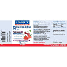 Lamberts Magnesium Citrate gummies 40 Gummies