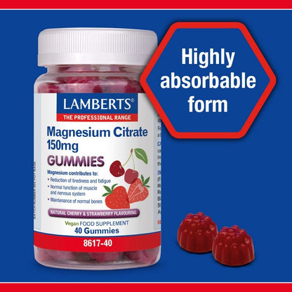 Lamberts Magnesium Citrate gummies 40 Gummies