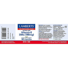 Lamberts Natural Vitamin E 250iu 100 Capsules