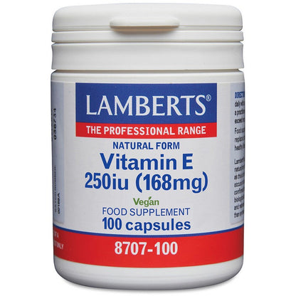 Lamberts Natural Vitamin E 250iu 100 Capsules