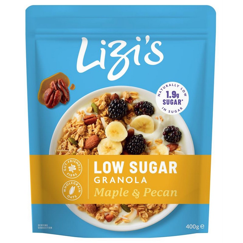 Lizi's Lizi's Low Sugar Maple & Pecan 400g