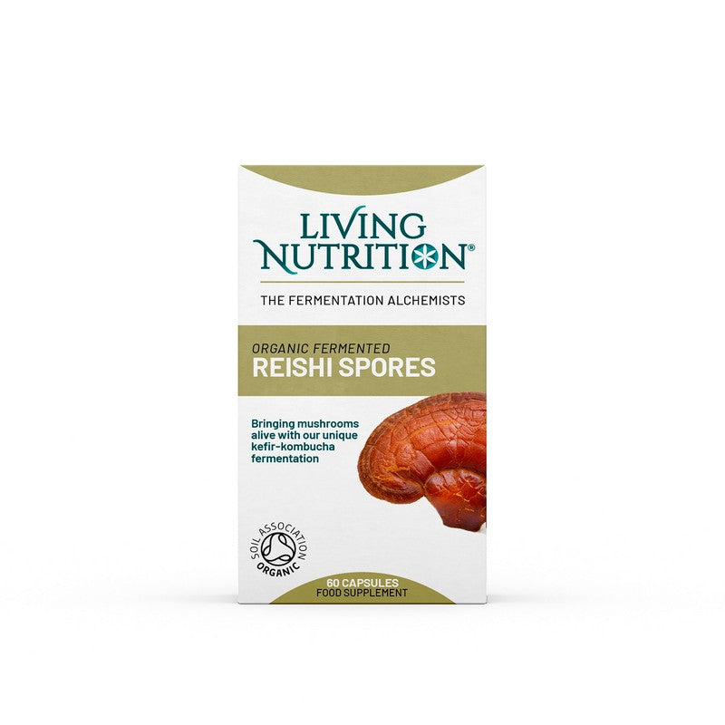 Living Nutrition Organic Fermented Reishi Spore 60 Capsules