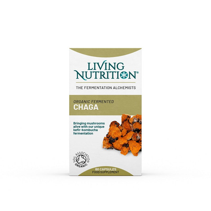 Living Nutrition Organic Fermented Chaga 60 Capsules
