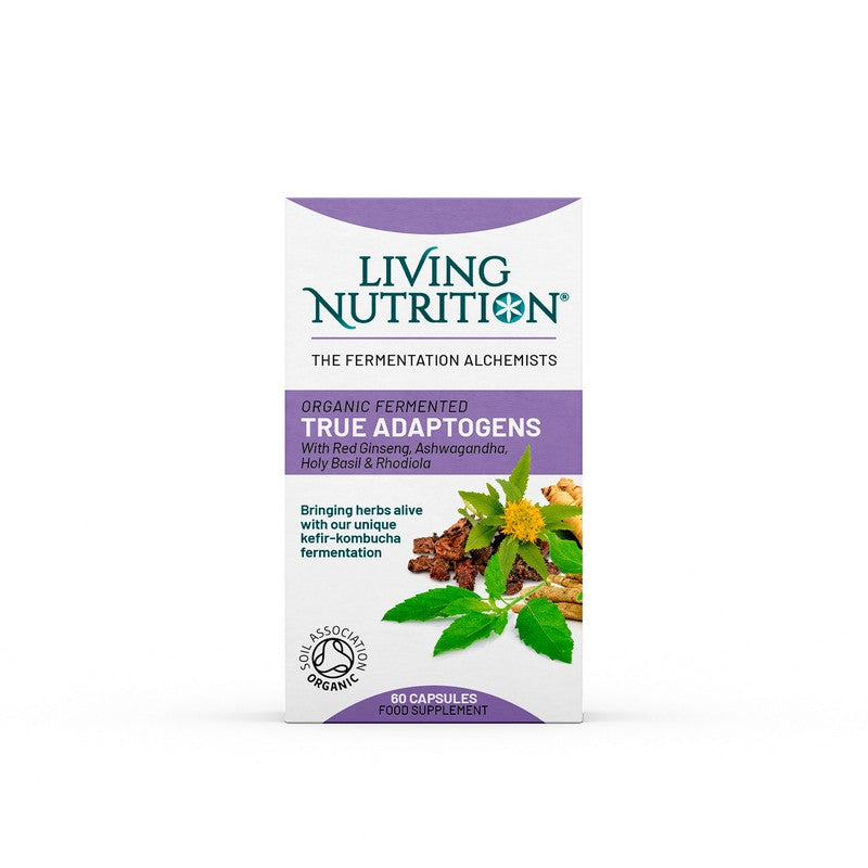 Living Nutrition Organic Fermented True Adaptogens 60 Capsules