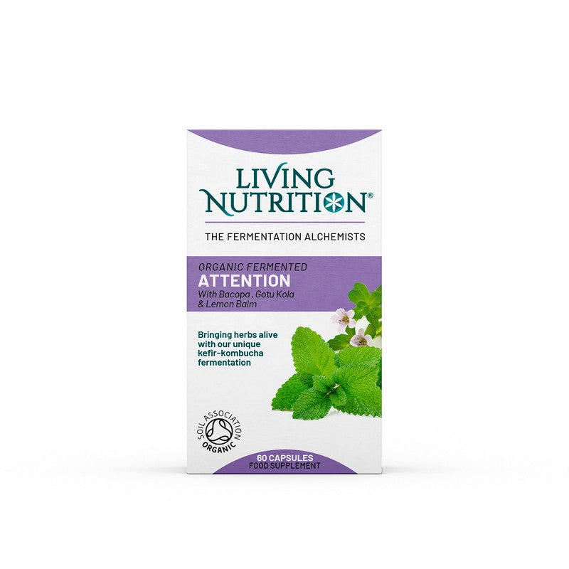 Living Nutrition Organic Fermented Attention 60 Capsules