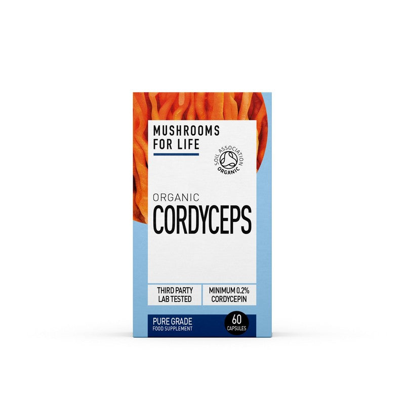 Mushrooms For Life Organic Cordyceps  Pure Grade Extract 60 Capsules