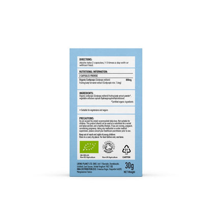 Mushrooms For Life Organic Cordyceps  Pure Grade Extract 60 Capsules
