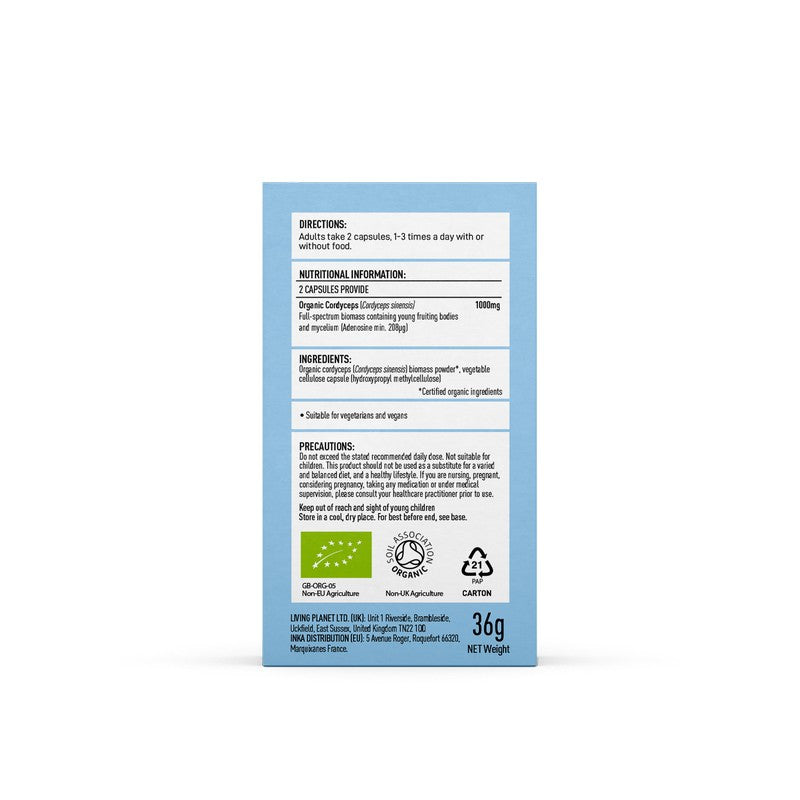 Mushrooms For Life Organic Cordyceps Perform Optimised Blend 60 Capsules