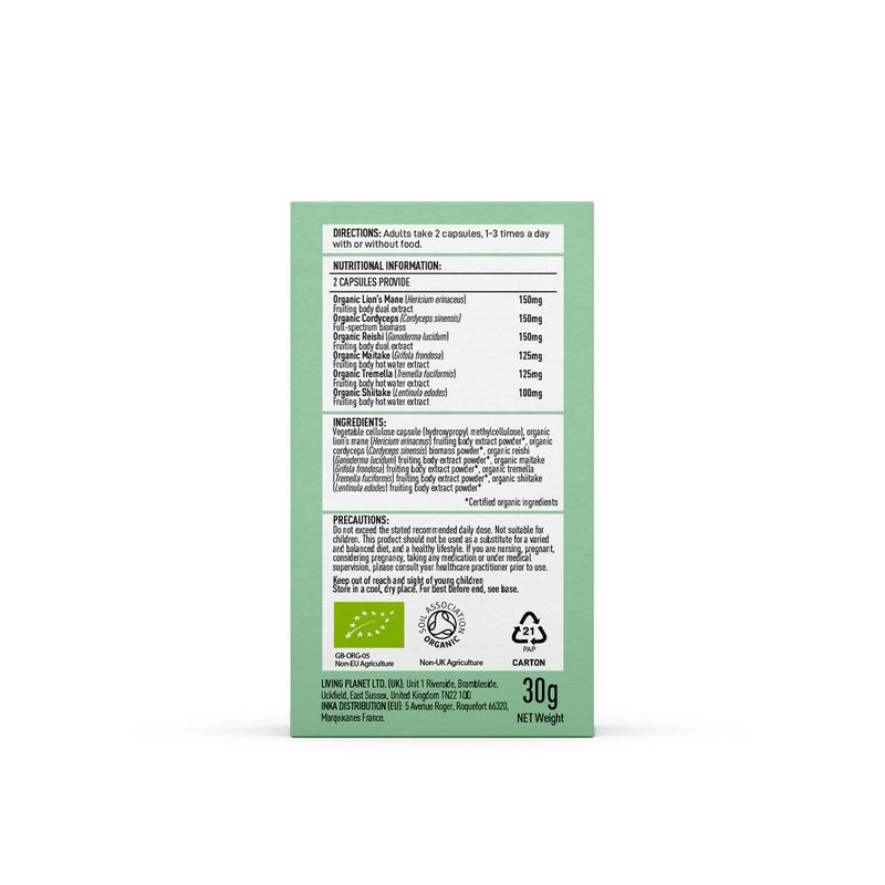 Mushrooms For Life Organic Myco Synergy Myco Blend 60 Capsules
