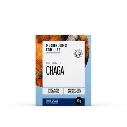 Mushrooms For Life Organic Chaga Pure Grade Extract Powder 60g