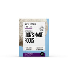 Mushrooms For Life Organic Lion's Mane Focus Optimised Blend Powder 60g