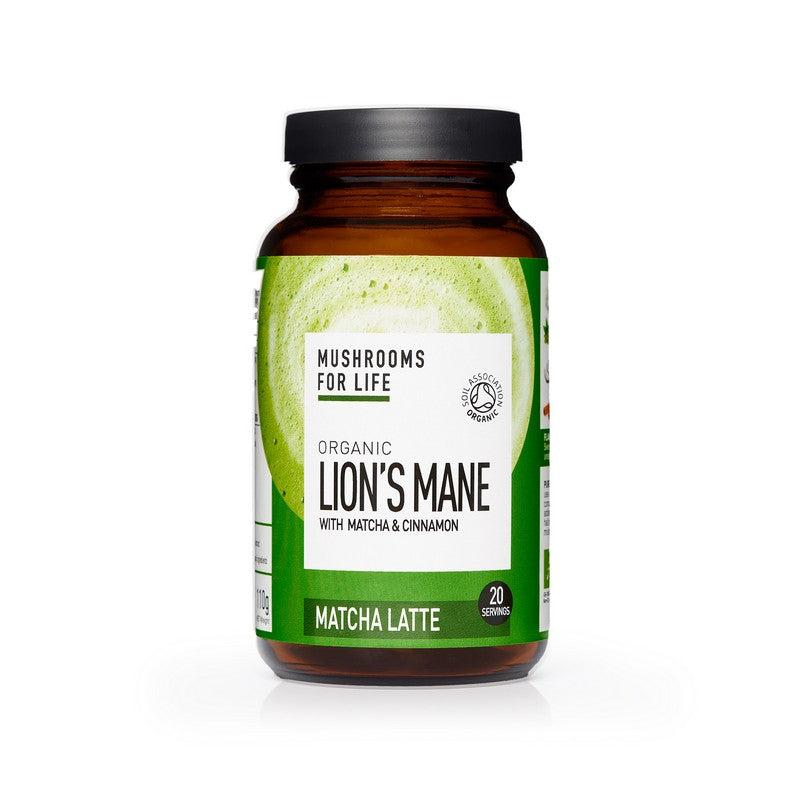Mushrooms For Life Organic Lion’s Mane Matcha Latte 110g