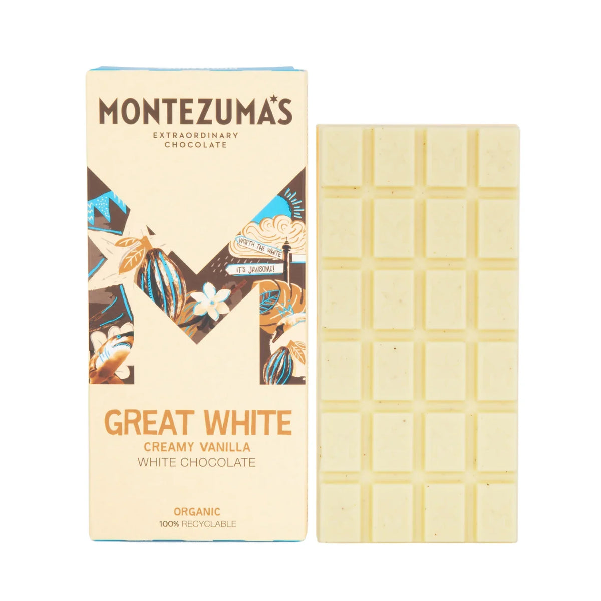 Montezumas Chocolate Great White Organic Creamy White 90g