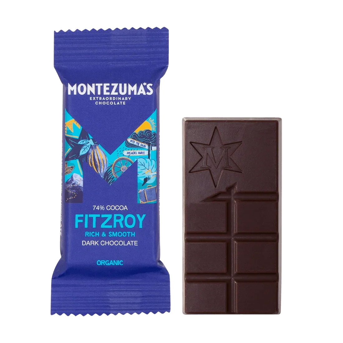 Montezumas Chocolate FitzRoy 74% Dark Organic mini bar 25g