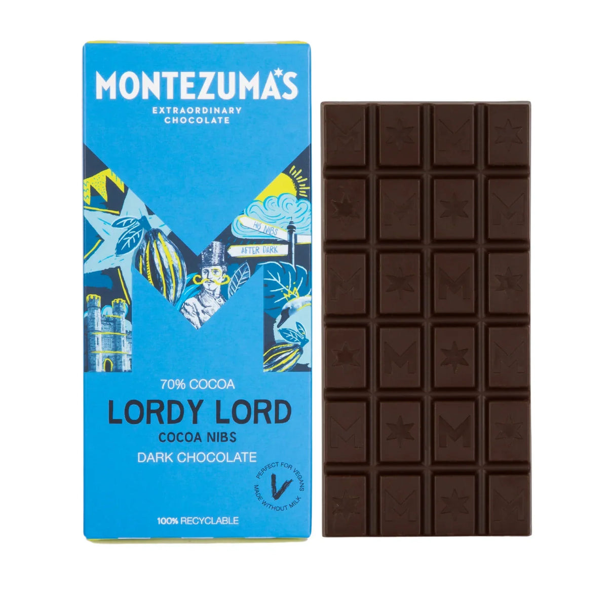 Montezumas Chocolate Lordy Lord - Dark Chocolate with Cocoa Nibs 90g
