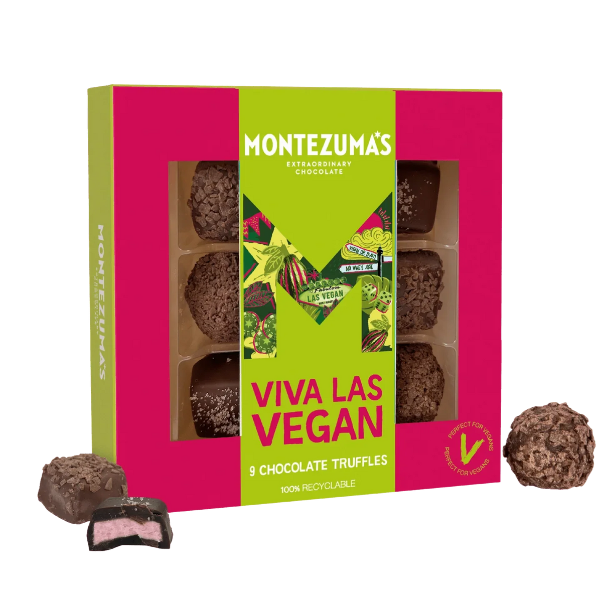 Montezumas Chocolate Viva Las Vegan 9 Choc Truffles Vegan and Plant-based 110g