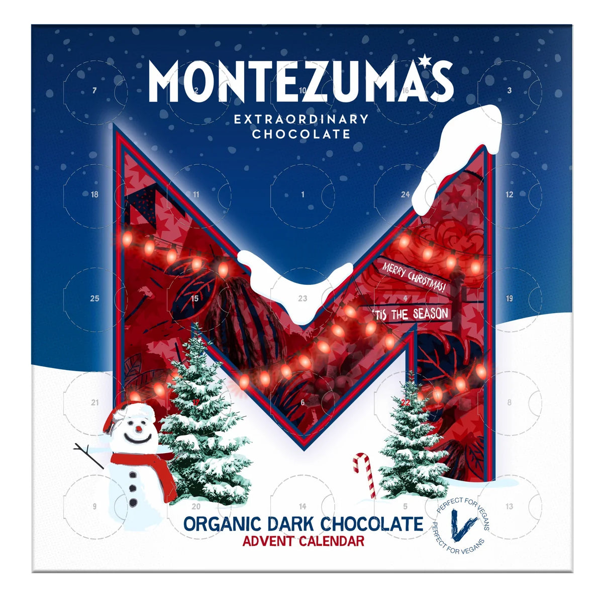 Montezumas Chocolate Organic Dark Chocolate Advent Calendar 1 box