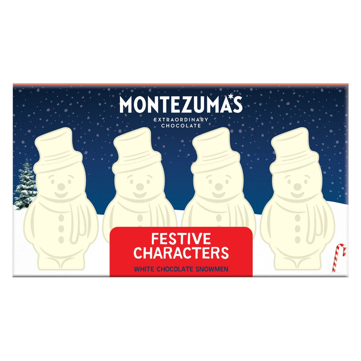 Montezumas Chocolate White Chocolate Snowmen Shapes 60g