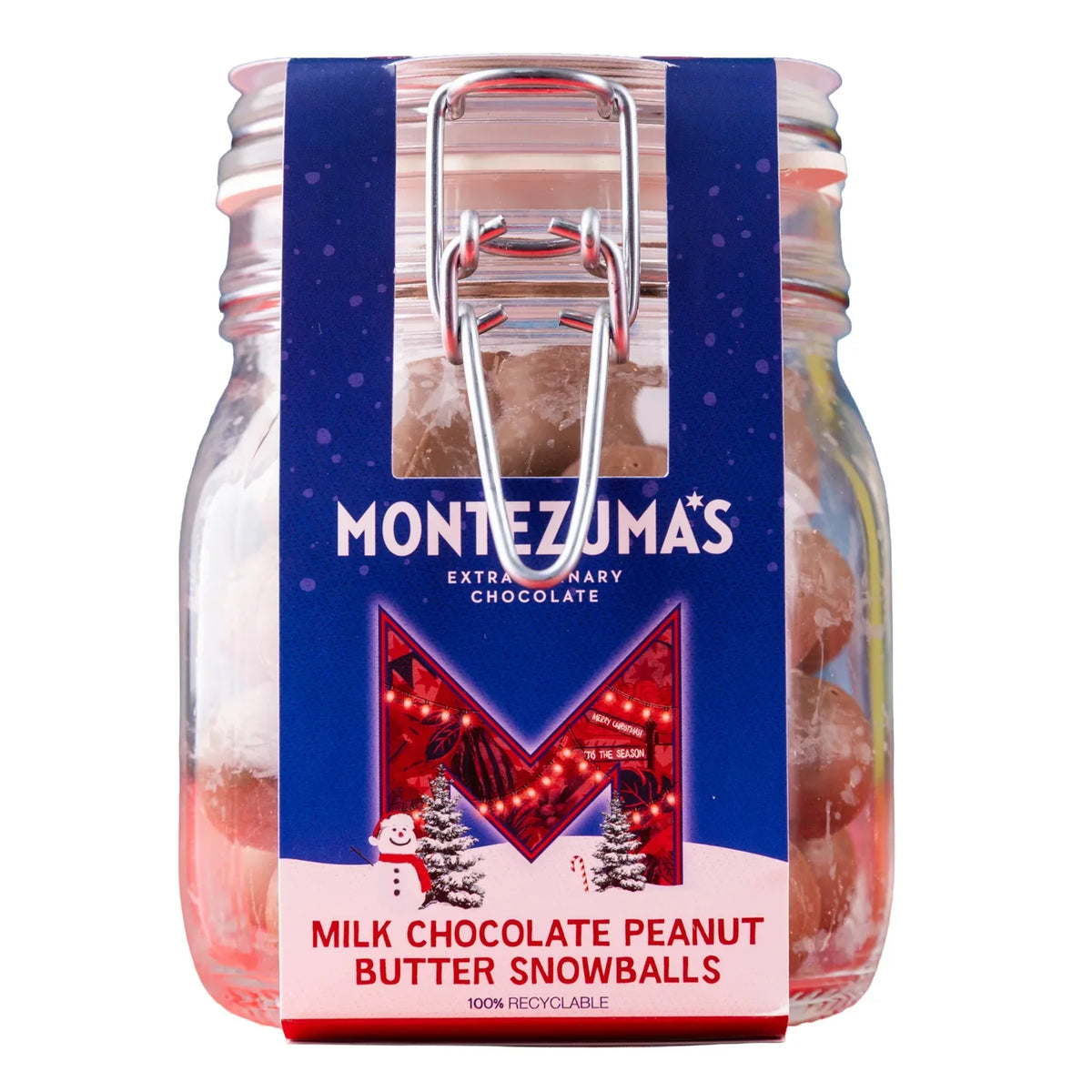 Montezumas Chocolate Milk Chocolate Peanut Butter Snowballs Jar 450g