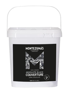 Montezumas Chocolate Absolute Black 100% Cocoa Solids Couverture Tub 3kg