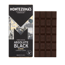 Montezumas Chocolate Absolute Black 100% Cocoa with Almonds 90g