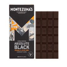 Montezumas Chocolate Absolute Black 100% Cocoa with Coco Nibs and Orange 90g