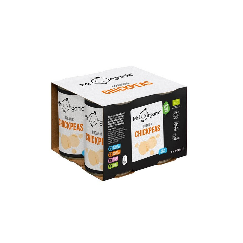 Mr Organic Chickpeas 4 x 400g Pack