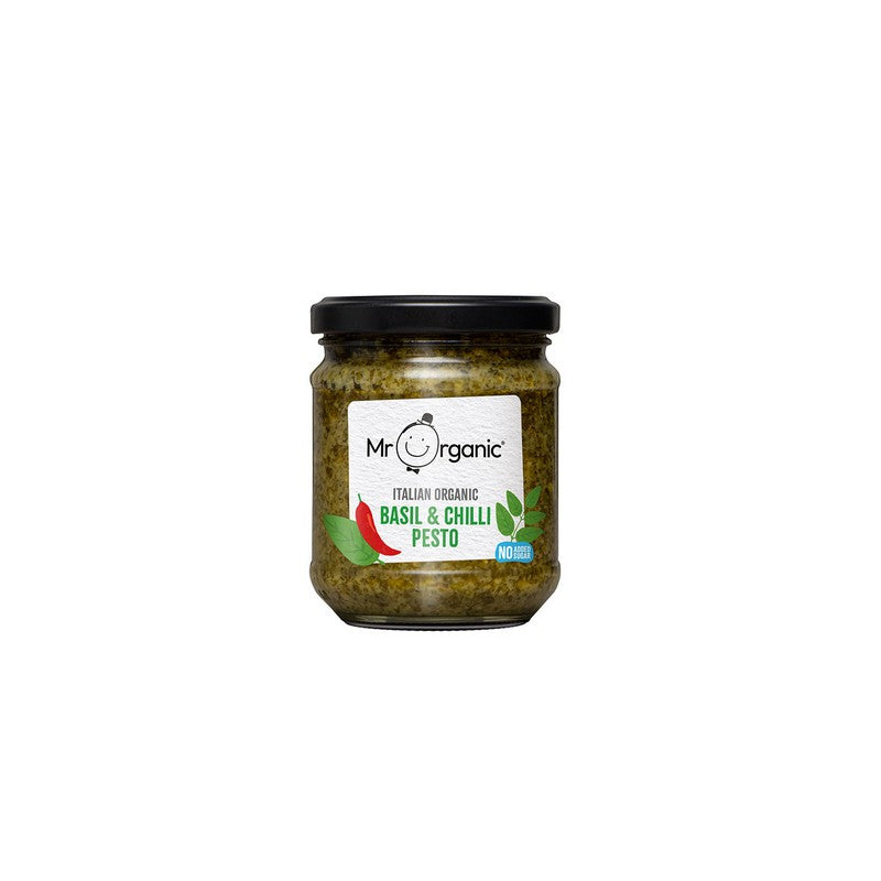 Mr Organic Basil & Chilli Pesto 190g