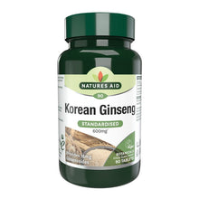 Natures Aid Korean Ginseng 40mg (600mg equiv) 90 Tablets