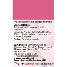 Natures Aid Premium Strength Traditional Rosewater 150ml