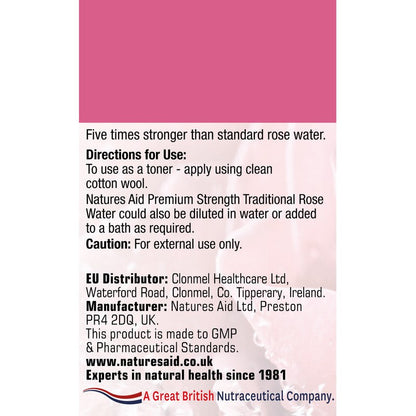Natures Aid Premium Strength Traditional Rosewater 150ml