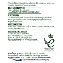 Natures Aid Vitamin B6 (High Potency) 100mg 100 Tablets