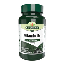 Natures Aid Vitamin B6 (High Potency) 100mg 100 Tablets