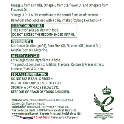Natures Aid Complete EFA (Omega 3, 6 + 9) 90 Softgels