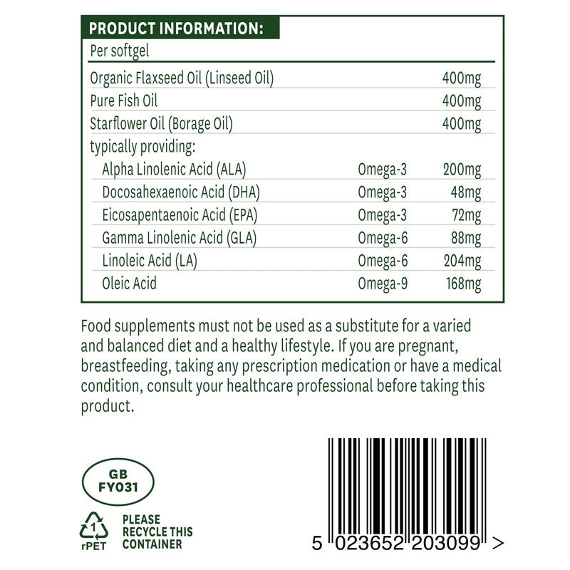 Natures Aid Complete EFA (Omega 3, 6 + 9) 90 Softgels
