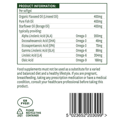 Natures Aid Complete EFA (Omega 3, 6 + 9) 90 Softgels