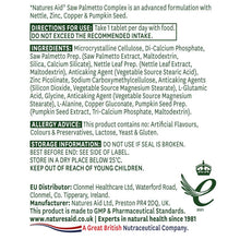 Natures Aid Saw Palmetto Complex with Nettle, Zinc & Amino Acids 60 Tablets