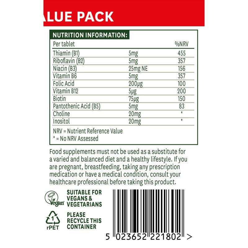 Natures Aid Vitamin B Complex 180 Tablets