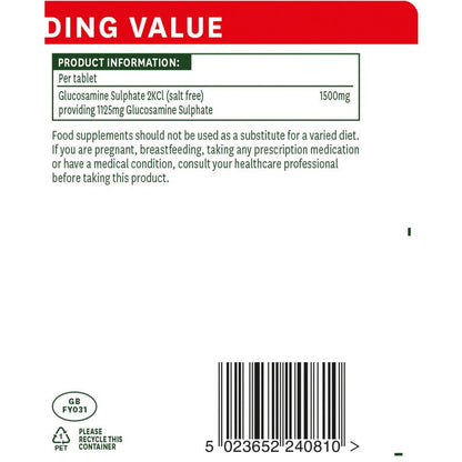 Natures Aid Glucosamine Sulphate 1500mg (High Strength)