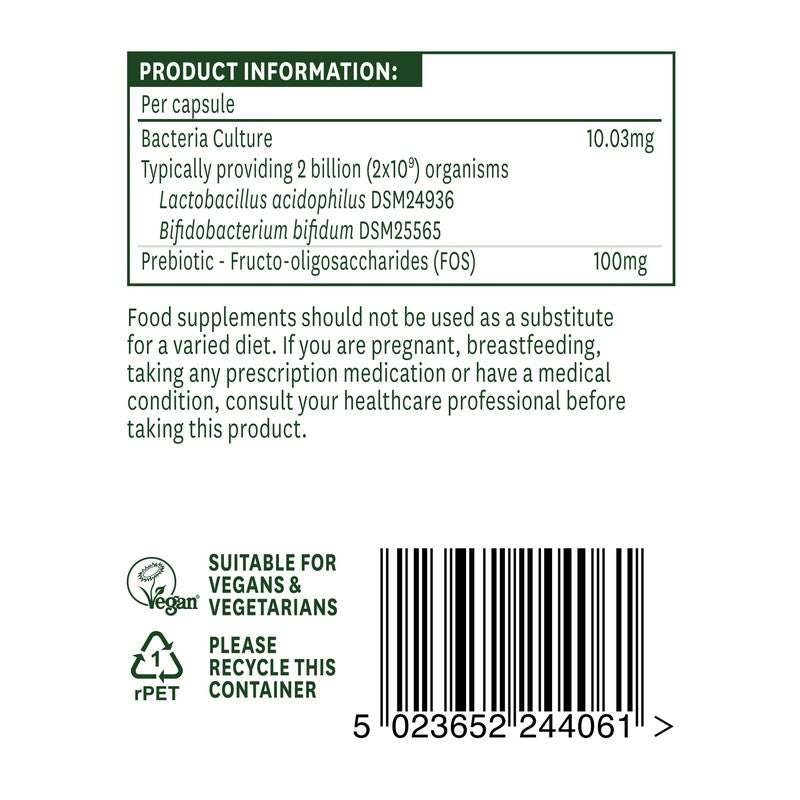 Natures Aid Probiotic Complex (with Bifidus and FOS) 60 Capsules
